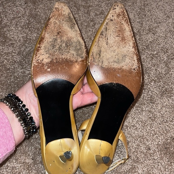 Stuart Weitzman Gold Wedges - Picture 7 of 8
